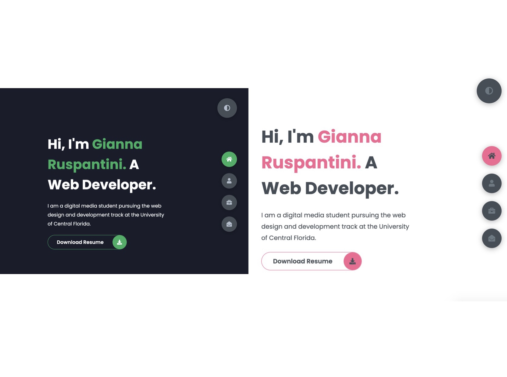 Screenshot of My Personal Website